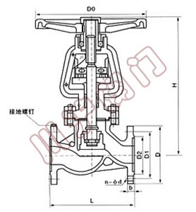 氧氣專(zhuān)用截止閥 結(jié)構(gòu)圖